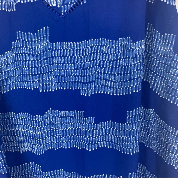 Collective Concepts Blue Print Racerback Tank Top - Picture 2 of 8